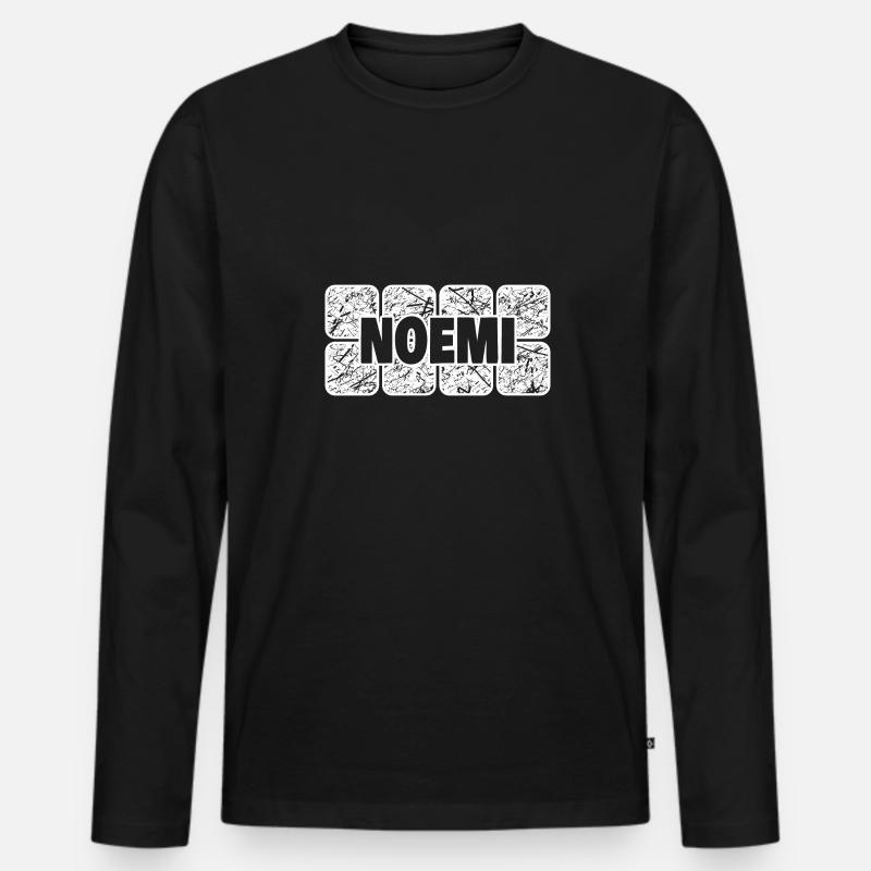 Geschenk für Noemi - Männer Premium Bio Langarmshirt - Schwarz