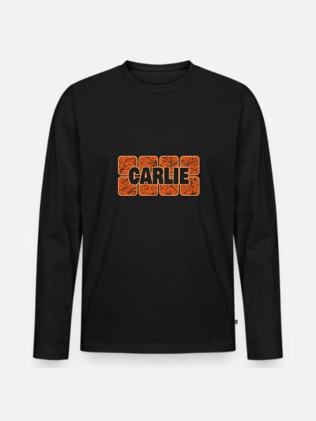 First name Carlie - Men's Premium Organic Long Sleeve Shirt - black