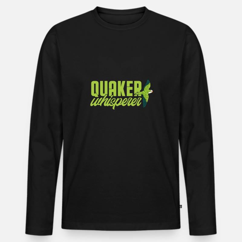 Quaker whisperer Quaker parrot lover - Männer Premium Bio Langarmshirt - Schwarz