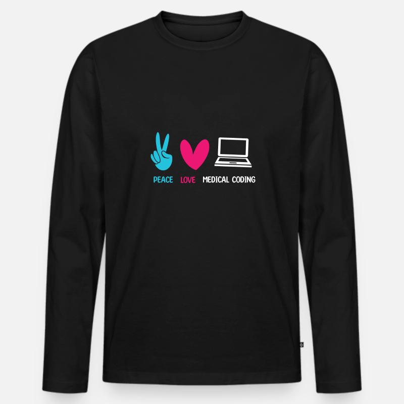 Medical Coder Coding Specialist Men's Premium Organic Long Sleeve Shirt