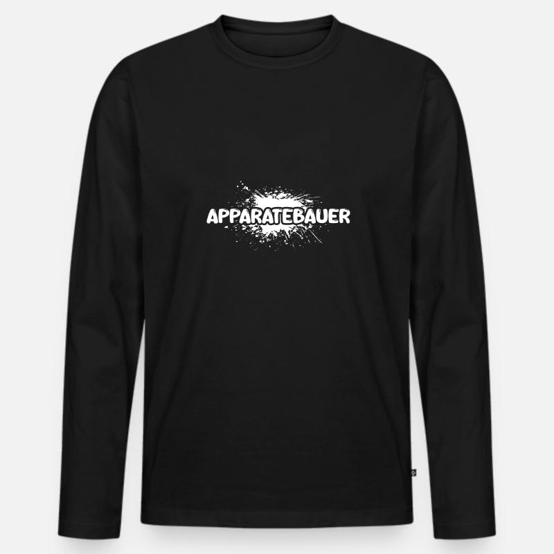 Geschenk für Apparatebauer - Männer Premium Bio Langarmshirt - Schwarz
