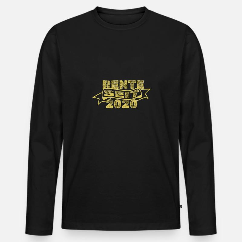 Rente 2020 - Männer Premium Bio Langarmshirt - Schwarz