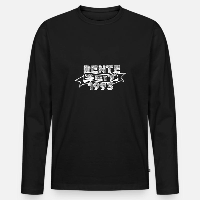 1993 - Männer Premium Bio Langarmshirt - Schwarz