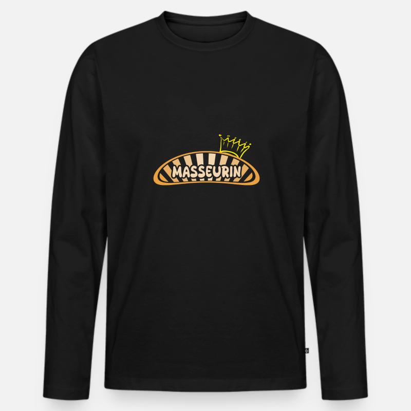 Beruf Masseurin - Männer Premium Bio Langarmshirt - Schwarz