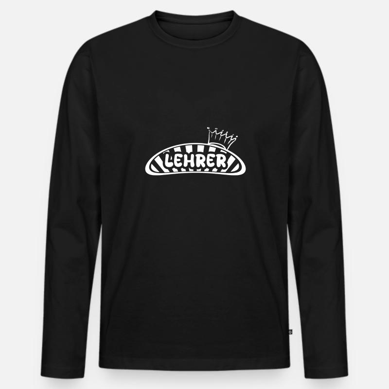 Lehrer als Beruf - Männer Premium Bio Langarmshirt - Schwarz