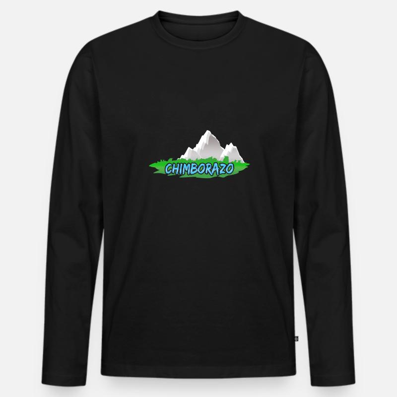 Chimborazo - Männer Premium Bio Langarmshirt - Schwarz