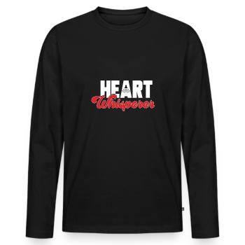 Kardiologe Medizinische Sonographie Ultraschall - Männer Premium Bio Langarmshirt - Schwarz - Vorne - Nico (187cm)