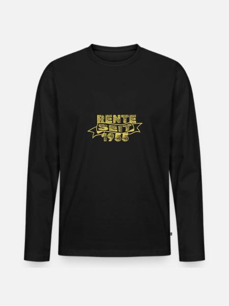1955 1955 - Männer Premium Bio Langarmshirt - Schwarz