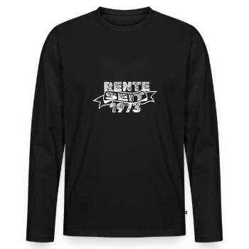 1973 1973 - Männer Premium Bio Langarmshirt - Schwarz - Vorne - Nico (187cm)