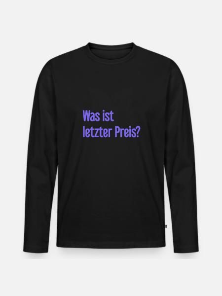 What is last price? - Men's Premium Organic Long Sleeve Shirt - black