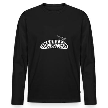 Profession Ophtalmologiste - T-shirt manches longues Premium bio Homme - noir - Devant - Nico (187cm)
