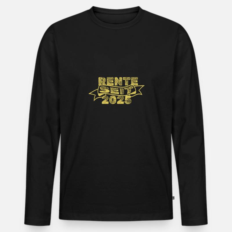 2025 2025 - Männer Premium Bio Langarmshirt - Schwarz