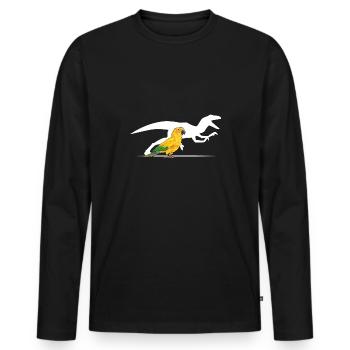 Parakeet Parrot Parakeet Bird - Men's Premium Organic Long Sleeve Shirt - black - Front - Nico (187cm)