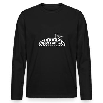 Profession Vacancier - T-shirt manches longues Premium bio Homme - noir - Devant - Nico (187cm)