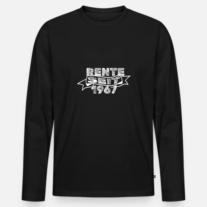 Rente 1967 - Männer Premium Bio Langarmshirt - Schwarz