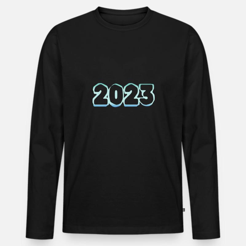 Eisblock 2023 - Männer Premium Bio Langarmshirt - Schwarz