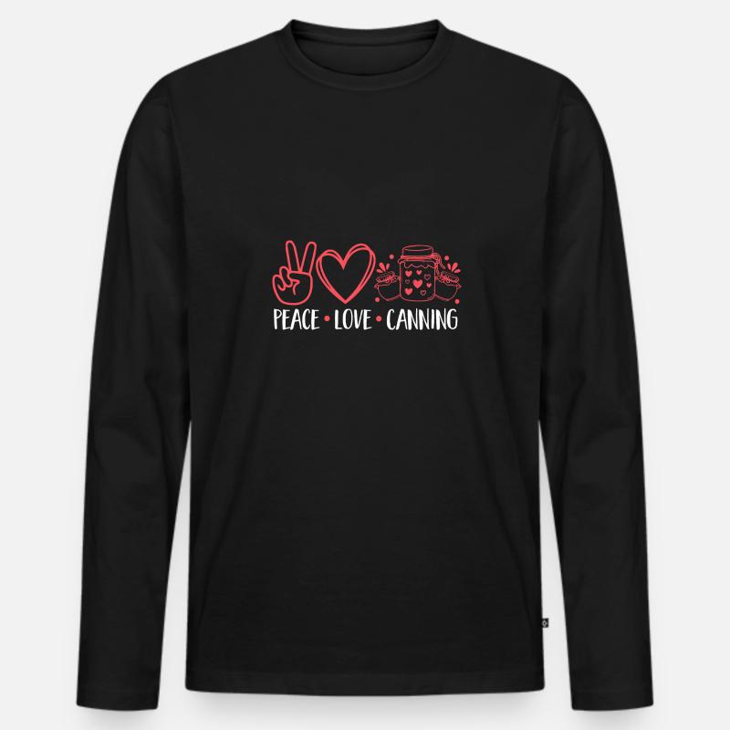 Einmachen Einkochen Lebensmitteln Konservieren - Männer Premium Bio Langarmshirt - Schwarz