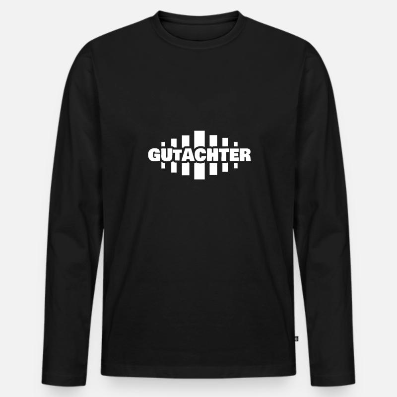 Beruf Gutachter - Männer Premium Bio Langarmshirt - Schwarz