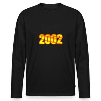 2002 - Men's Premium Organic Long Sleeve Shirt - black - Front - Nico (187cm)