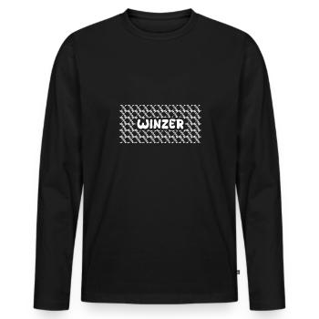 Vigneron - T-shirt manches longues Premium bio Homme - noir - Devant - Nico (187cm)