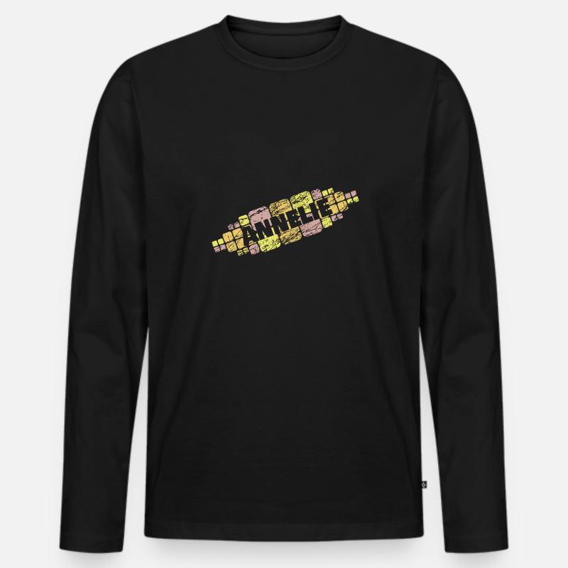 Mama Annelie - Männer Premium Bio Langarmshirt - Schwarz