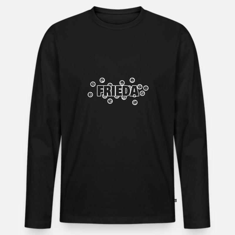bubbles Frieda - Männer Premium Bio Langarmshirt - Schwarz