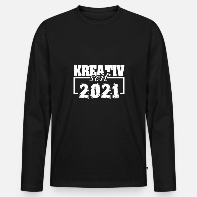 2021 2021 - Männer Premium Bio Langarmshirt - Schwarz