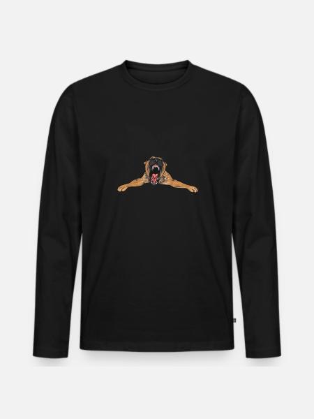 Malinois Belgian Shepherd Mechelaar Dog - Men's Premium Organic Long Sleeve Shirt - black