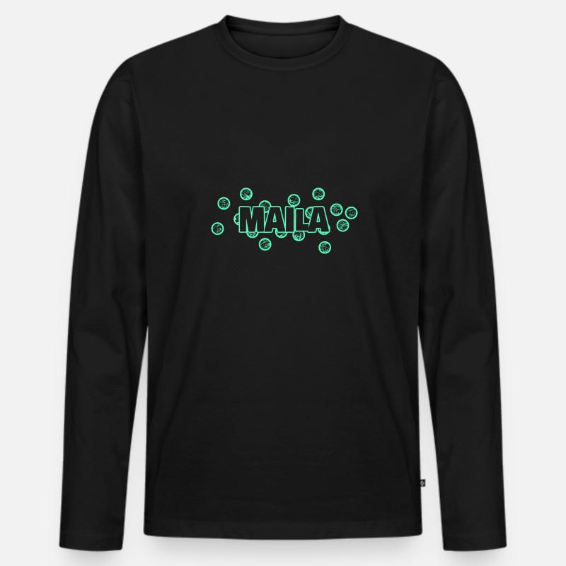 Geschenk für Maila - Männer Premium Bio Langarmshirt - Schwarz