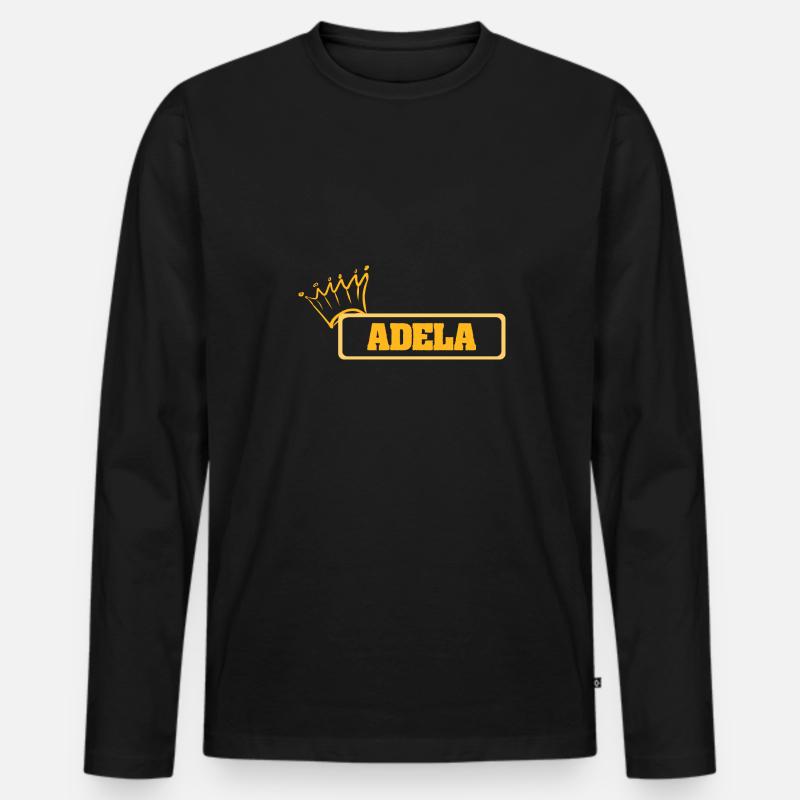 Adela als Name - Männer Premium Bio Langarmshirt - Schwarz