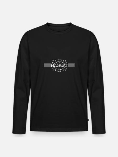 Mathias as a star - Men's Premium Organic Long Sleeve Shirt - black