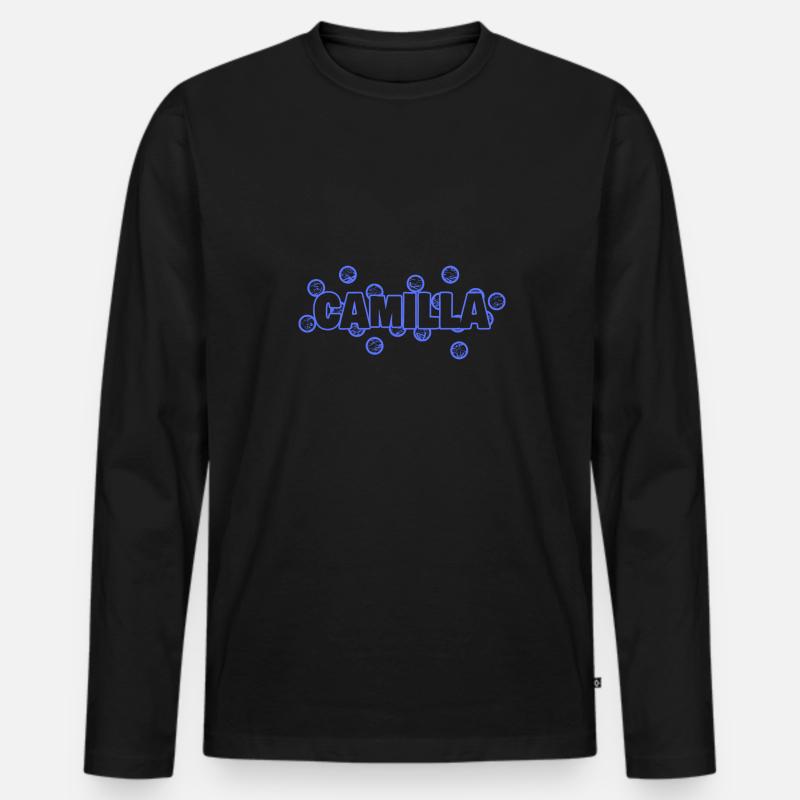 Liebe Camilla - Männer Premium Bio Langarmshirt - Schwarz