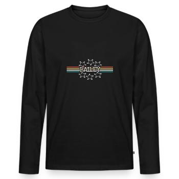 Bailey als Frauenname - Männer Premium Bio Langarmshirt - Schwarz - Vorne - Nico (187cm)