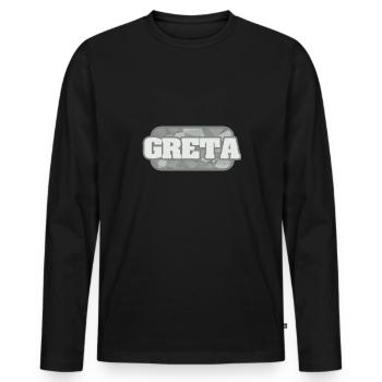 Greta en tant que santé - T-shirt manches longues Premium bio Homme - noir - Devant - Nico (187cm)