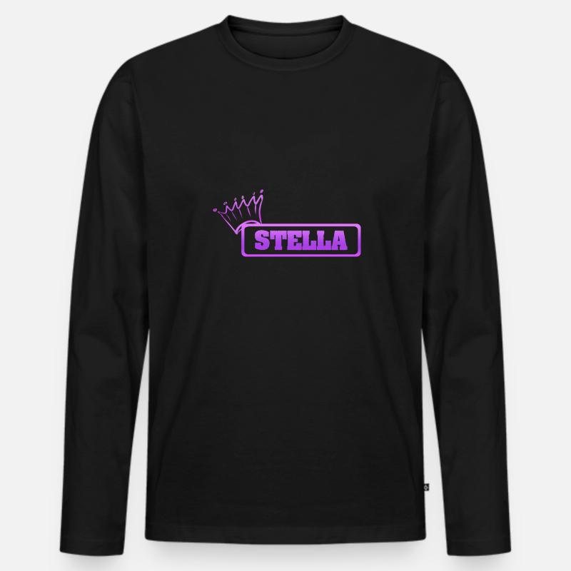 Stella - Männer Premium Bio Langarmshirt - Schwarz
