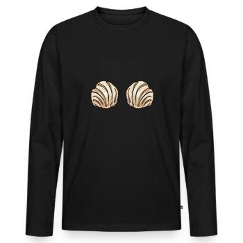Concha Hispanic Mexican Pan Dulce - Men's Premium Organic Long Sleeve Shirt - black - Front - Nico (187cm)