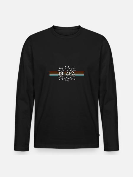 Woman's name Dilara - Men's Premium Organic Long Sleeve Shirt - black