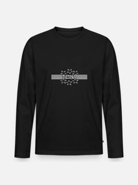 Woman's name Deina - Men's Premium Organic Long Sleeve Shirt - black