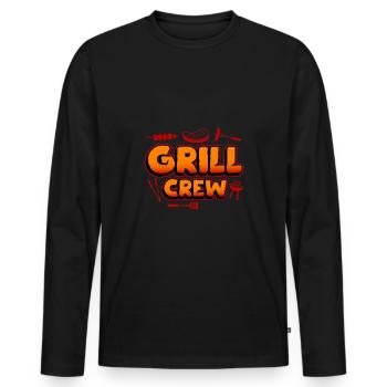 Grillparty Hobby Griller BBQ Grillen Grill Crew - Männer Premium Bio Langarmshirt - Schwarz - Vorne - Nico (187cm)