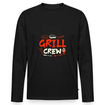 Grillparty Hobby Griller BBQ Grillen Grill Crew - Männer Premium Bio Langarmshirt - Schwarz - Vorne - Nico (187cm)