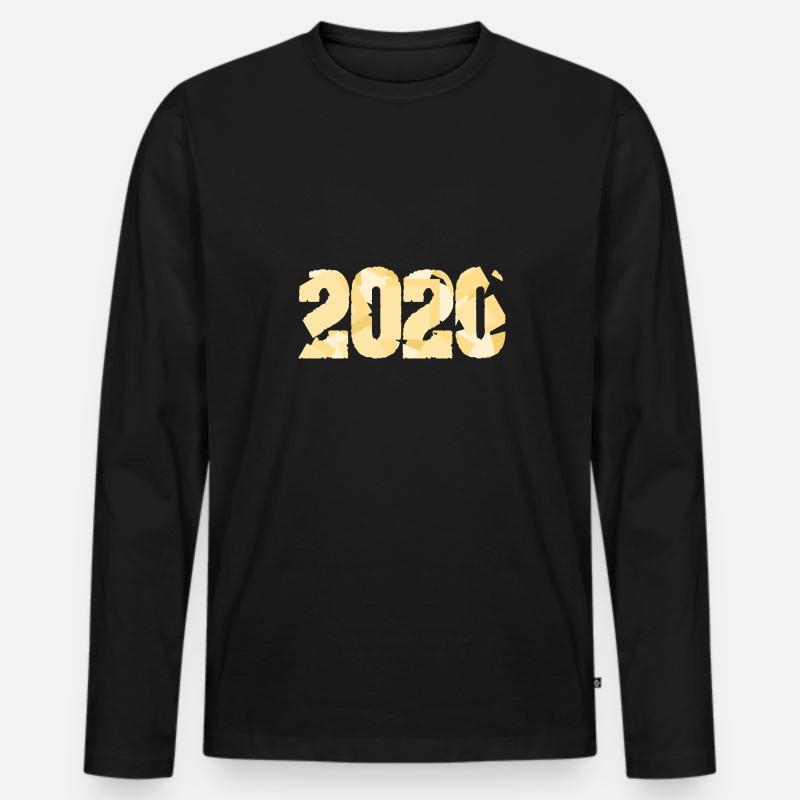 2020 - Männer Premium Bio Langarmshirt - Schwarz