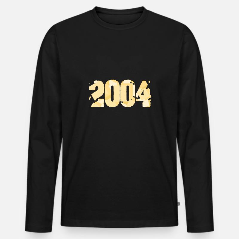 2004 - Männer Premium Bio Langarmshirt - Schwarz
