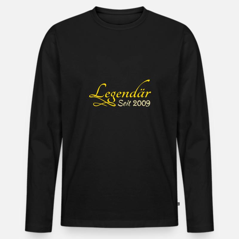 2009 - Männer Premium Bio Langarmshirt - Schwarz