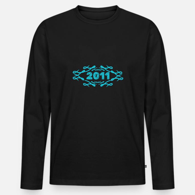 Geschenkidee 2011 - Männer Premium Bio Langarmshirt - Schwarz