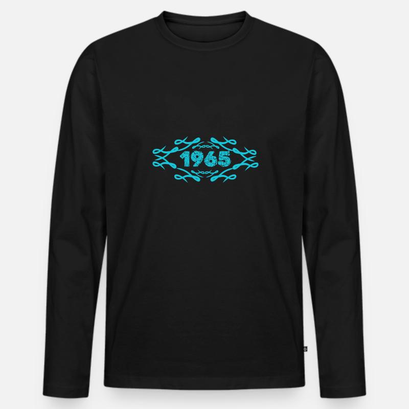 Geschenkidee 1965 - Männer Premium Bio Langarmshirt - Schwarz