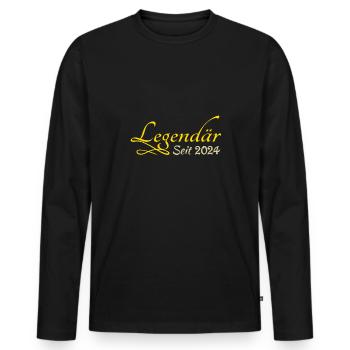 2024 - T-shirt manches longues Premium bio Homme - noir - Devant - Nico (187cm)