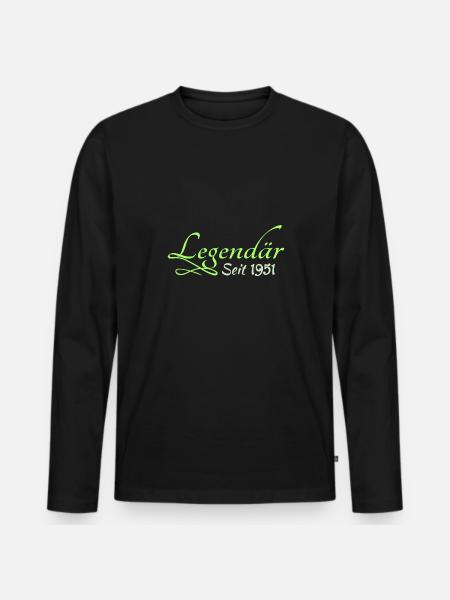 Legendary 1951 - Men's Premium Organic Long Sleeve Shirt - black