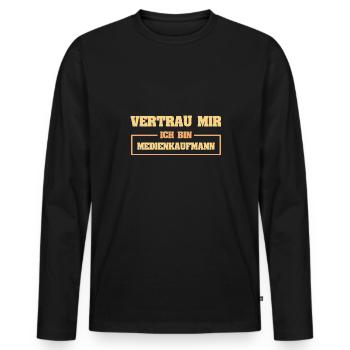 Lustig Media Merchant - Men's Premium Organic Long Sleeve Shirt - black - Front - Nico (187cm)