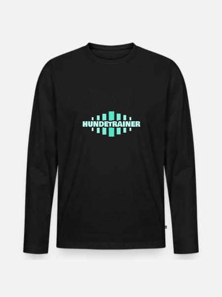 Geschenk für Hundetrainer - Männer Premium Bio Langarmshirt - Schwarz
