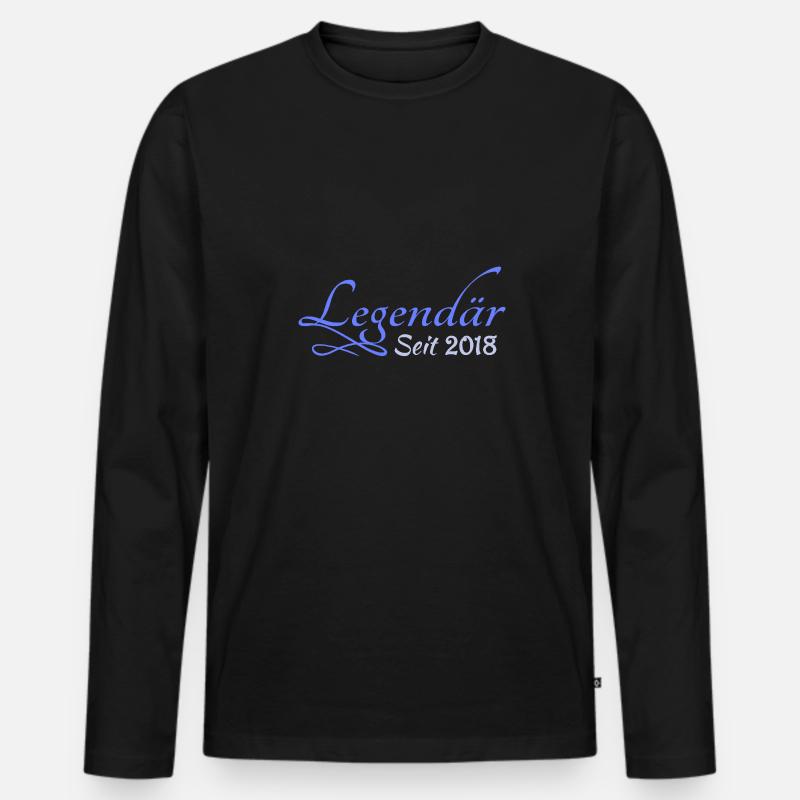 2018 2018 - Männer Premium Bio Langarmshirt - Schwarz